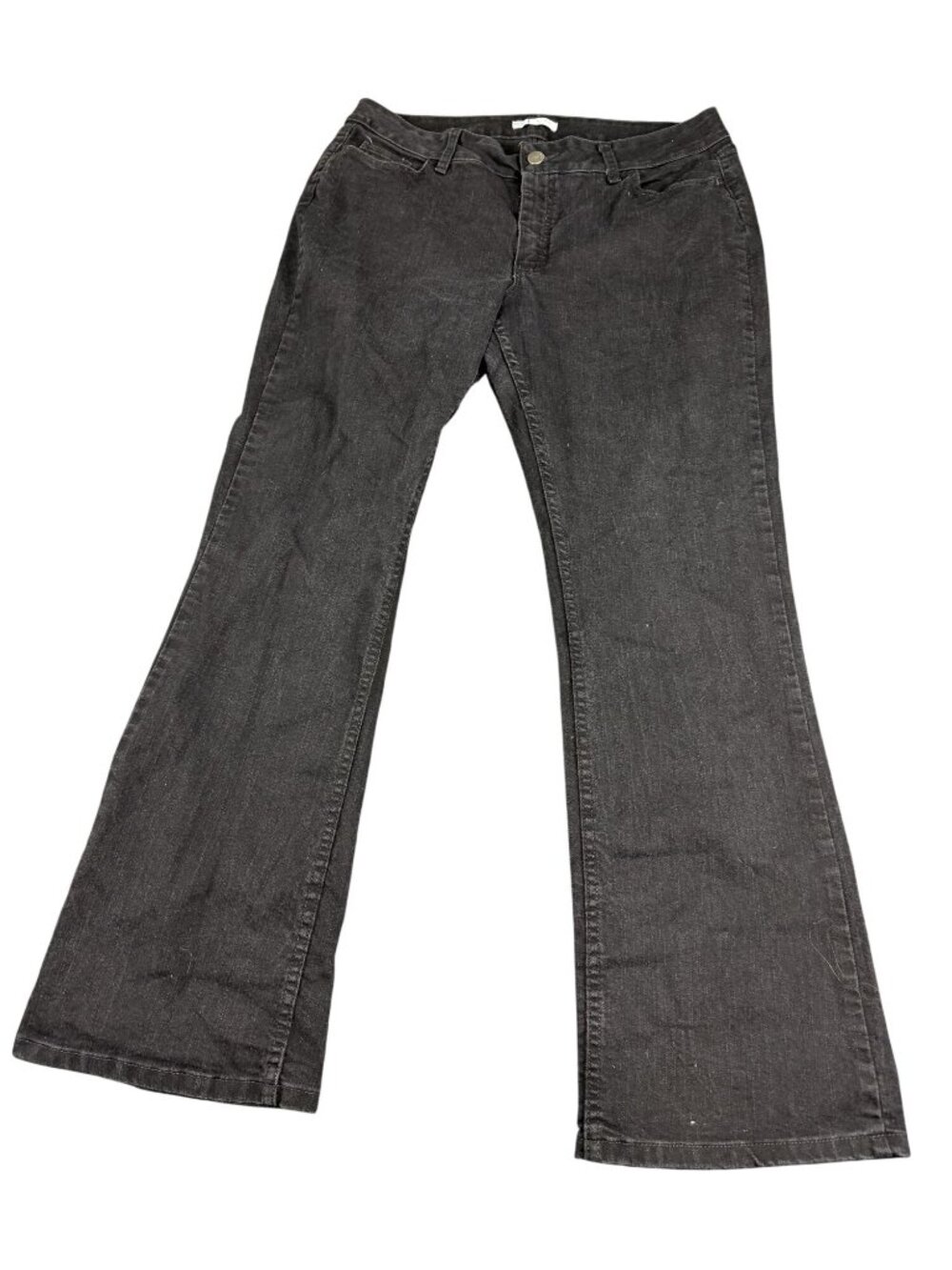 Riders By Lee Womens Mid Rise Bootcut Jeans Black Denim 18M